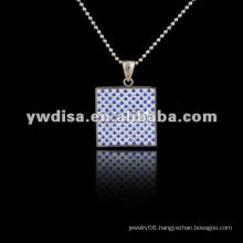 Western Style Hot Sale Square Pendant Necklace, Beautiful Necklace & Different Colors For Your Choose